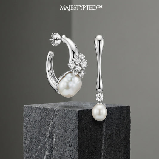Majestypted™ Crystal Bloom & Pearl Drop Earrings