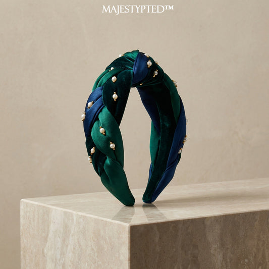 Majestypted™ Emerald Twist Pearl Headband